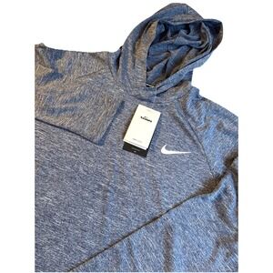 Nike Swim Court Blue Heather Hooded Hydroguard UPF 40 Dri-fit ‎ Men's MEDIUM